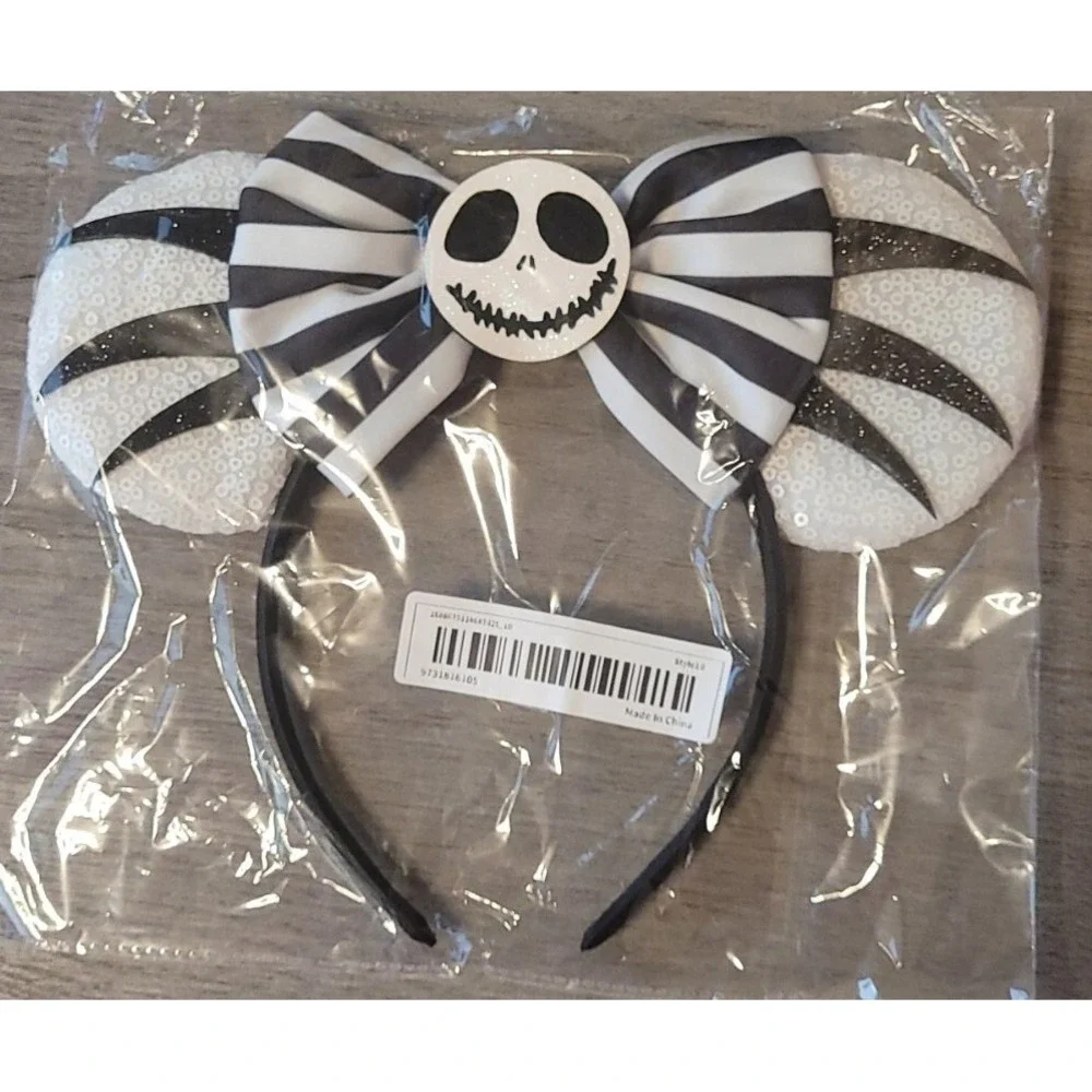 Minnie Mouse Nightmare Before Christmas Inspired Disney Party Ears headband